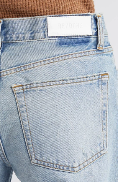 Shop Re/done Easy Straight Leg Organic Cotton Jeans In Ripped Tide