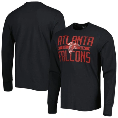 Shop 47 ' Black Atlanta Falcons Brand Wide Out Franklin Long Sleeve T-shirt