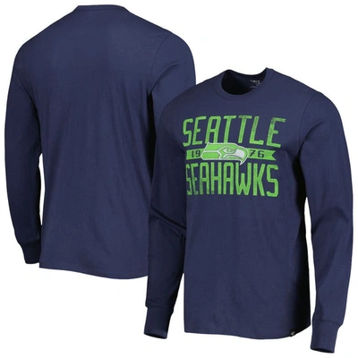 Shop 47 ' College Navy Seattle Seahawks Brand Wide Out Franklin Long Sleeve T-shirt