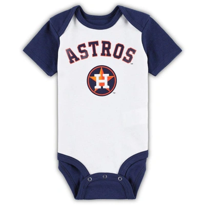 Shop Outerstuff Infant White/heather Gray Houston Astros Two-pack Little Slugger Bodysuit Set