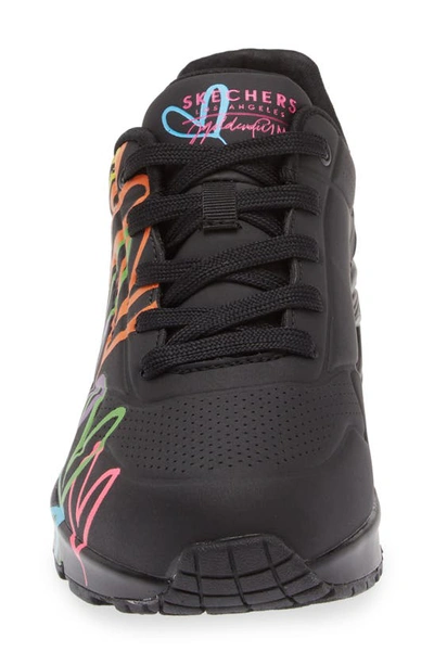 Shop Skechers Uno Highlight Love Sneaker In Black/ Multi