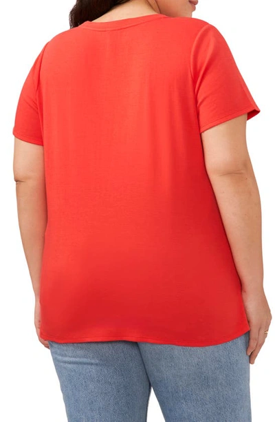 Shop Vince Camuto Crewneck T-shirt In Tulip Red