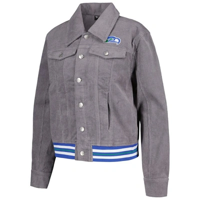 Shop The Wild Collective Purple Seattle Seahawks Corduroy Button-up Jacket