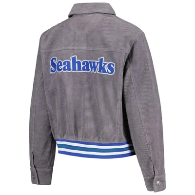 Shop The Wild Collective Purple Seattle Seahawks Corduroy Button-up Jacket