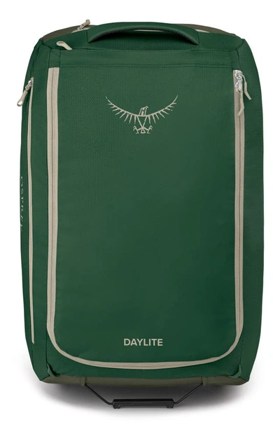 Shop Osprey Daylite 85l 28-inch Wheeled Duffle Bag In Green Canopy/ Green Creek