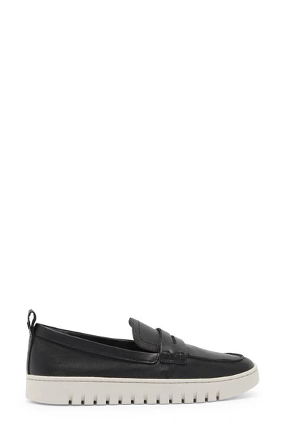 Vionic Chantel Penny Loafer Slip-on Sneaker In Black Leather