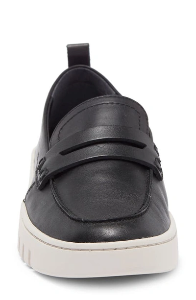 Vionic Chantel Penny Loafer Slip-on Sneaker In Black Leather
