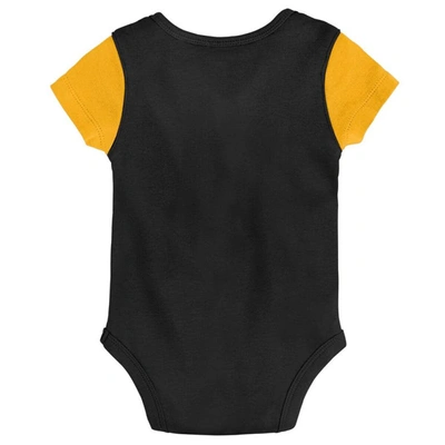 Shop Outerstuff Newborn & Infant Black/gold Iowa Hawkeyes Little Champ Bodysuit Bib & Booties Set