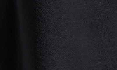 Open Edit Faux Leather Drawstring Track Pants In Black