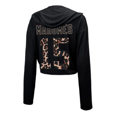 Shop Majestic Threads Patrick Mahomes Black Kansas City Chiefs Leopard Player Name & Number Long Sleeve C