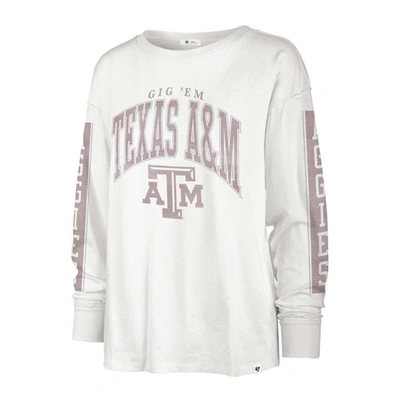 Shop 47 ' Cream Texas A&m Aggies Statement Soa 3-hit Long Sleeve T-shirt In White