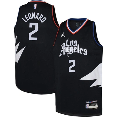 Shop Jordan Brand Youth  Kawhi Leonard Black La Clippers Swingman Jersey