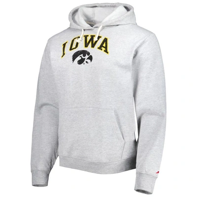 Shop League Collegiate Wear Gray Iowa Hawkeyes Arch Essential Pullover Hoodie