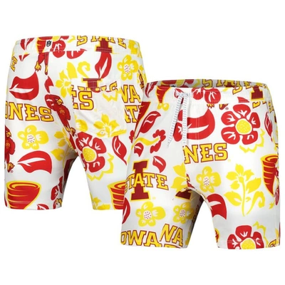 Shop Wes & Willy White Iowa State Cyclones Vault Tech Swimming Trunks