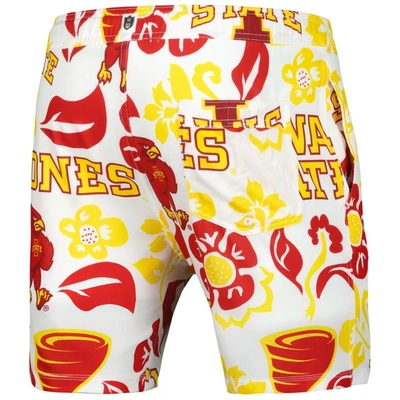 Shop Wes & Willy White Iowa State Cyclones Vault Tech Swimming Trunks
