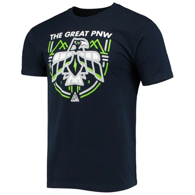 Shop The Great Pnw College Navy Seattle Seahawks Hawk T-shirt
