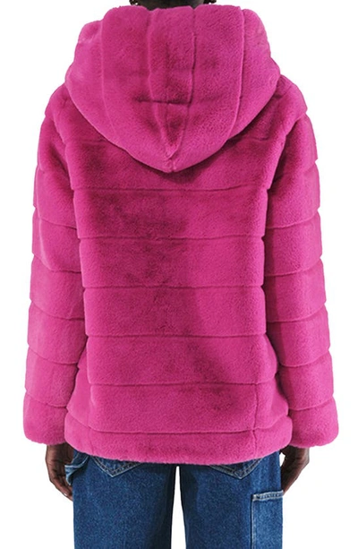 Shop Apparis Goldie 5 Faux Fur Coat In Confetti Pink