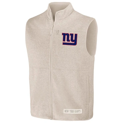 Shop Nfl X Darius Rucker Collection By Fanatics  Oatmeal New York Giants Full-zip Sweater Vest
