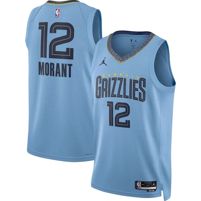 Shop Jordan Brand Unisex  Ja Morant Light Blue Memphis Grizzlies Swingman Jersey