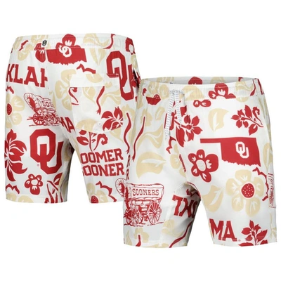 Shop Wes & Willy White Oklahoma Sooners Tech Swimming Trunks