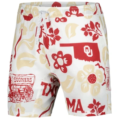 Shop Wes & Willy White Oklahoma Sooners Tech Swimming Trunks