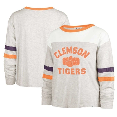 Shop 47 ' Oatmeal Clemson Tigers All Class Lena Long Sleeve T-shirt