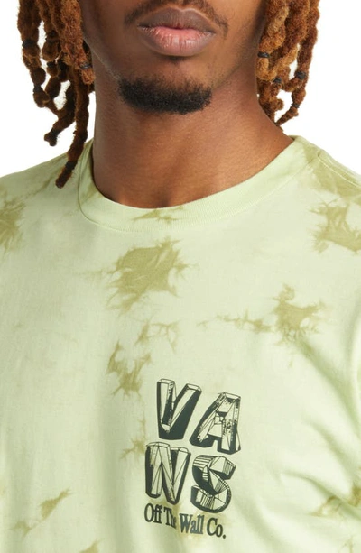 Shop Vans Outdoors Tie Dye Cotton T-shirt In Shadow Lime