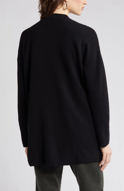 Shop Eileen Fisher Merino Wool Cardigan In Black