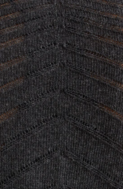 Shop Etro Pointelle Knit Wool Cardigan In Black