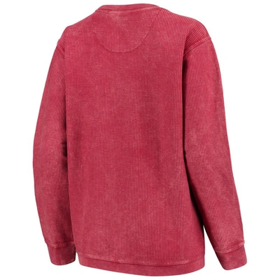 Shop Pressbox Crimson Indiana Hoosiers Comfy Cord Vintage Wash Basic Arch Pullover Sweatshirt