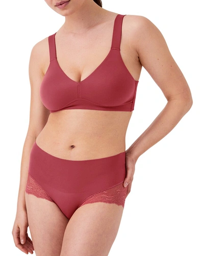 Shop Spanx Lace Hi-hipster In Pink