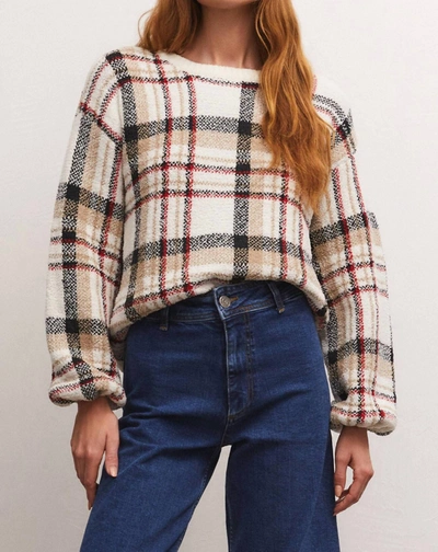 Shop Z Supply Solange Plaid Sweater In Multi