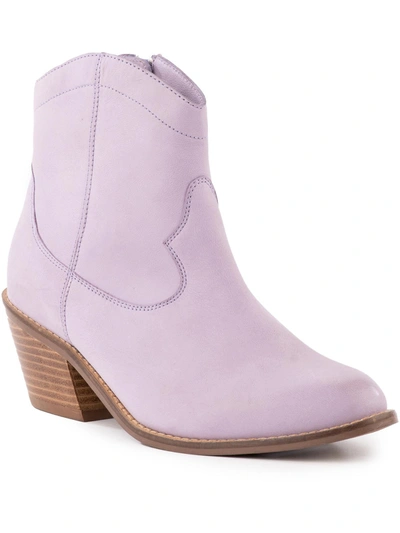 Shop Seychelles Under The Stars Womens Nubuck Round Toe Ankle Boots In Purple