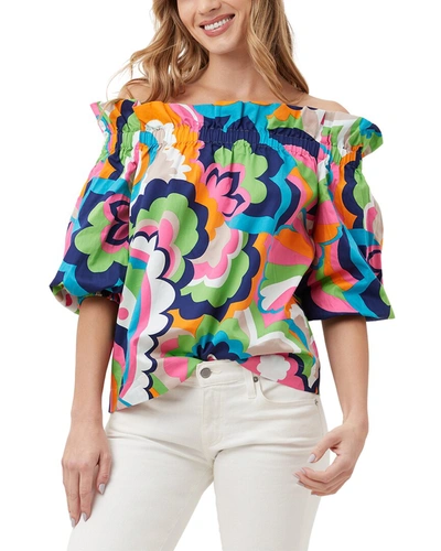 Shop Trina Turk Boxy Fit Admired Top In Multi