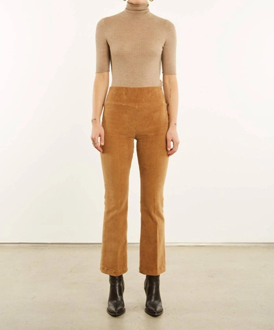 Shop Sprwmn Ankle Flare Cords Pant In Camel In Brown