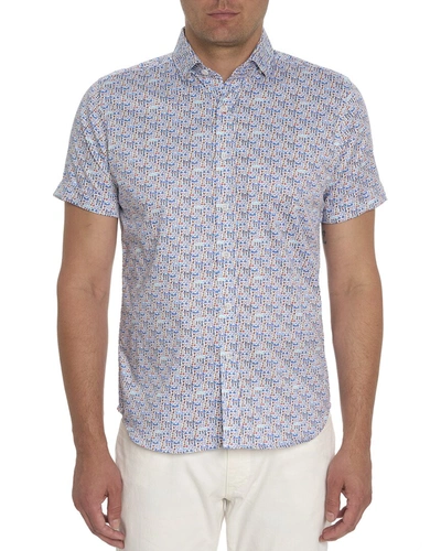 Shop Robert Graham Overlook Woven Shirt In Multi