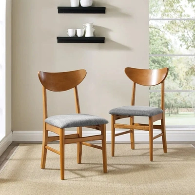 Crosley Landon 2pc Wood Dining Chairs W/upholstered Seat- 2 Chairs