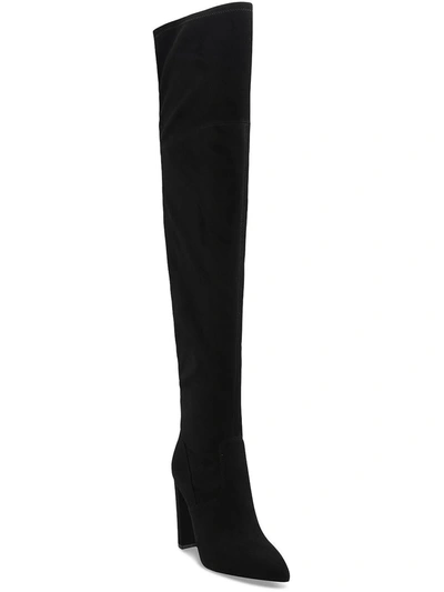Shop Marc Fisher Ltd Garalyn Womens Pointed Toe Block Heel Knee-high Boots In Black