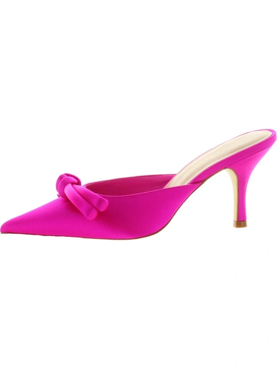 Shop Loeffler Randall Amyra Womens Bow Pointed Toe Mules In Pink