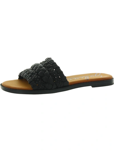 Shop Zodiac Womens Faux Leather Round Toe Slide Sandals In Multi