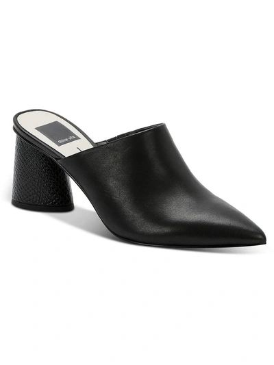 Shop Dolce Vita Aydin Womens Leather Slip On Mules In Black