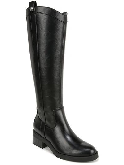 Shop Lifestride Bridgett Womens Faux Leather Wide Calf Knee-high Boots In Black