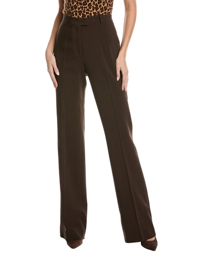 Shop Michael Kors Yasmeen Wool-blend Pant In Brown