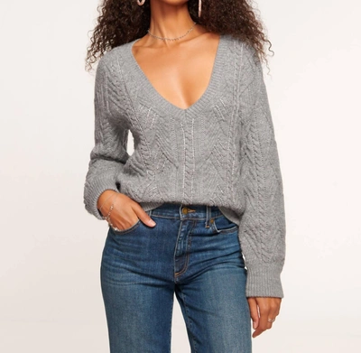 Shop Ramy Brook Trinity V-neck Sweater In Grey Combo In Multi