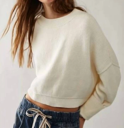 Shop Free People Crop Pull Over Easy Street In Cream In White
