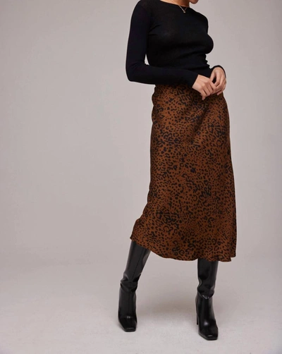 Shop Bella Dahl Bias Midi Skirt In Gold Spots Print In Multi