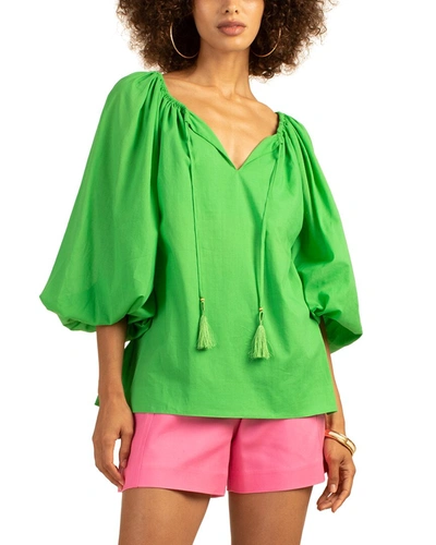 Shop Trina Turk Relaxed Fit Sandia 2 Top In Green