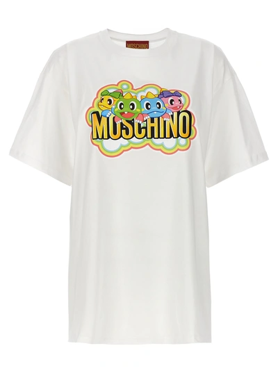 Shop Moschino Bubble Bobble T-shirt White