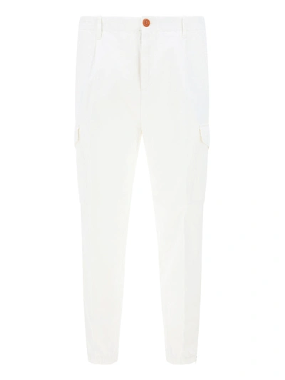 Shop Brunello Cucinelli Cotton Cargo Trouser With Zip At The Bottom