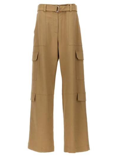 Shop Msgm Cargo Pants Beige